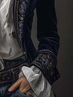 Gabrielle | Embroidered Longline Jacket