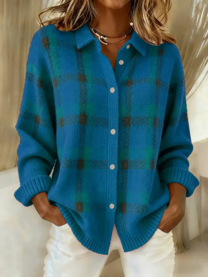 Francesca | Retro Cheque Sweater