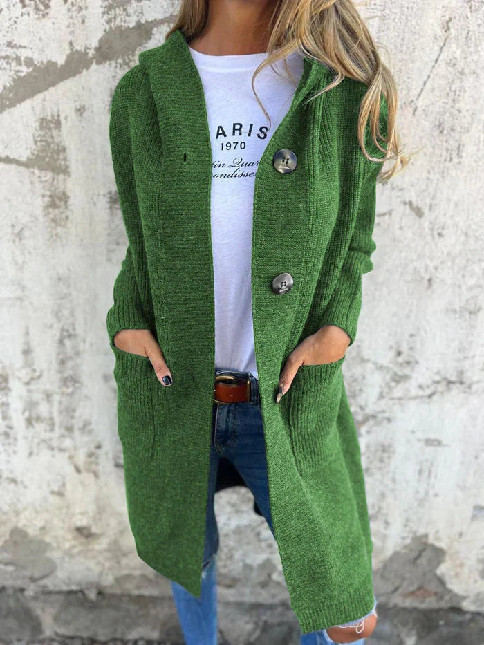 Ruby | Cozy Longline Hooded Cardigan