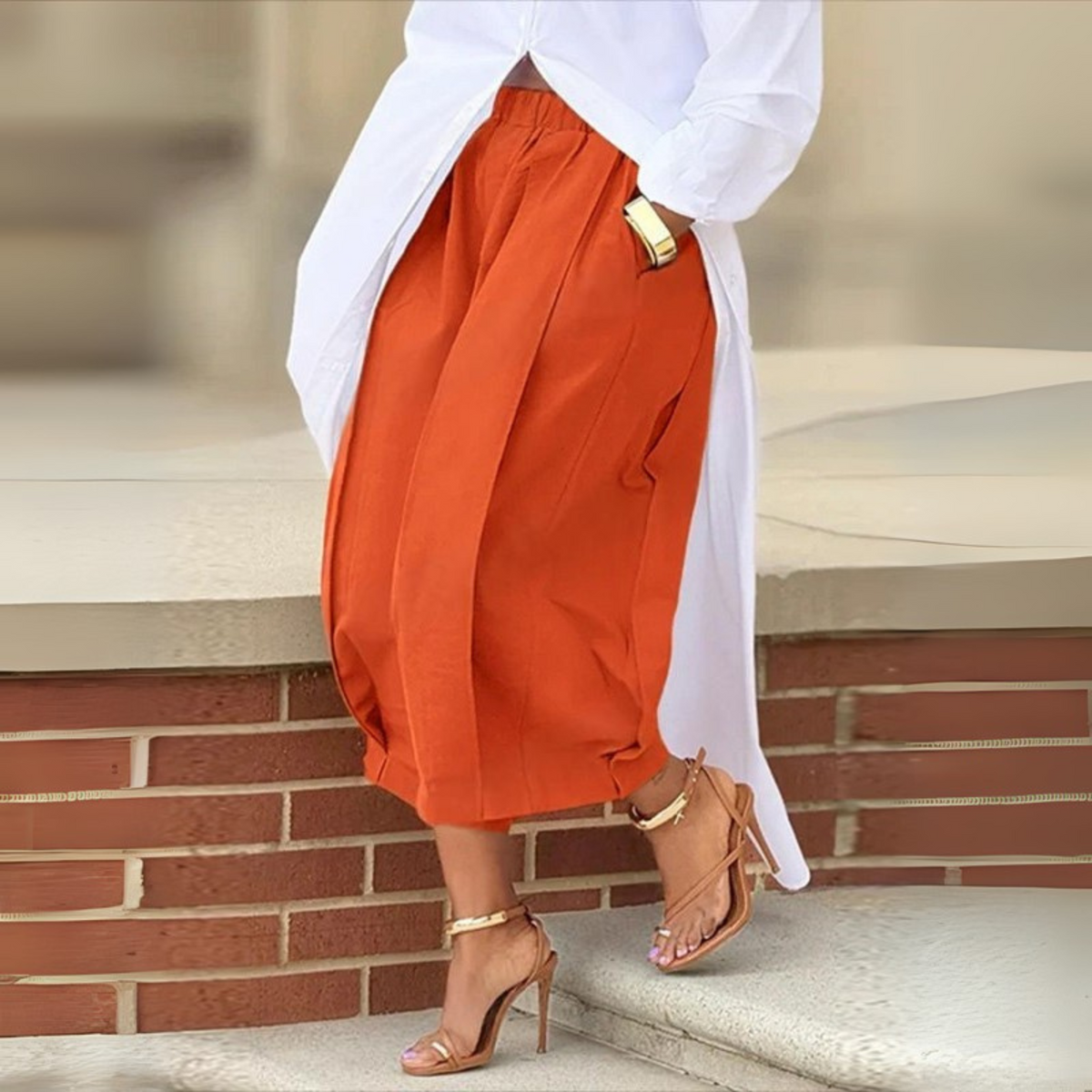 FALIA™ - Elegant Elastic Waistband Lantern Pants