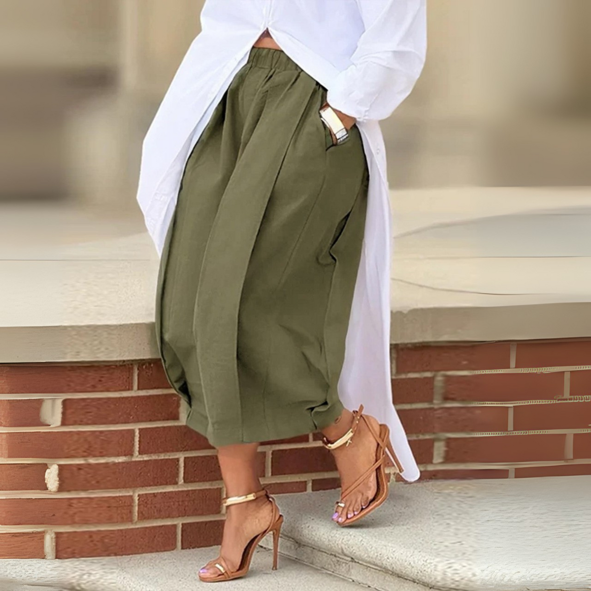 FALIA™ - Elegant Elastic Waistband Lantern Pants