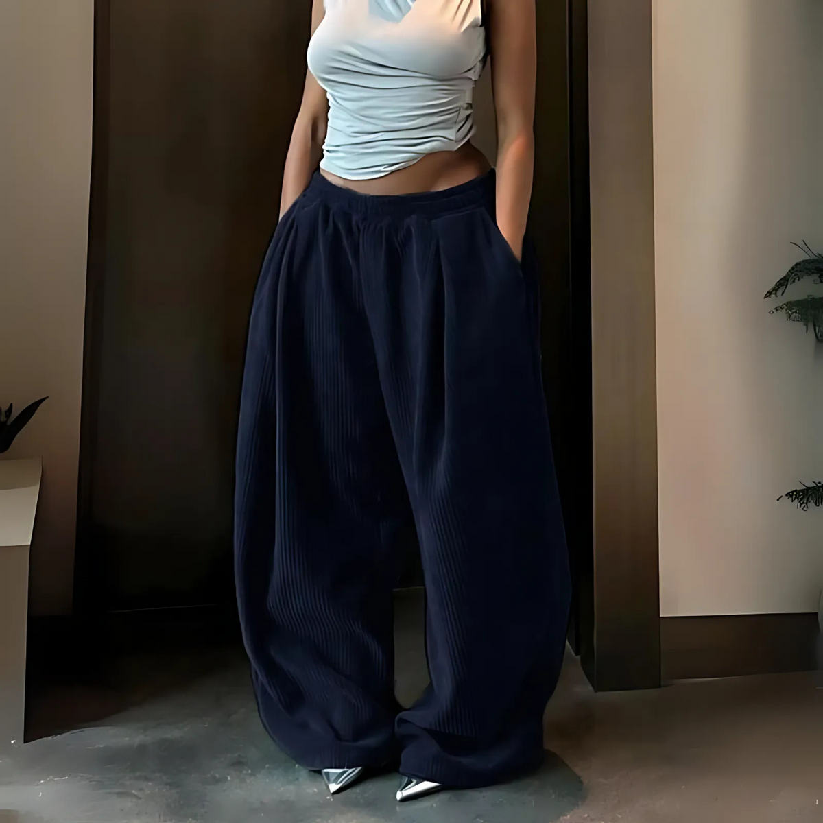 RAMY™ - Casual High Waist Wide Leg Baggy Pants