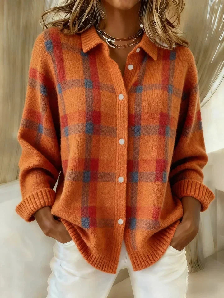 Francesca | Retro Cheque Sweater