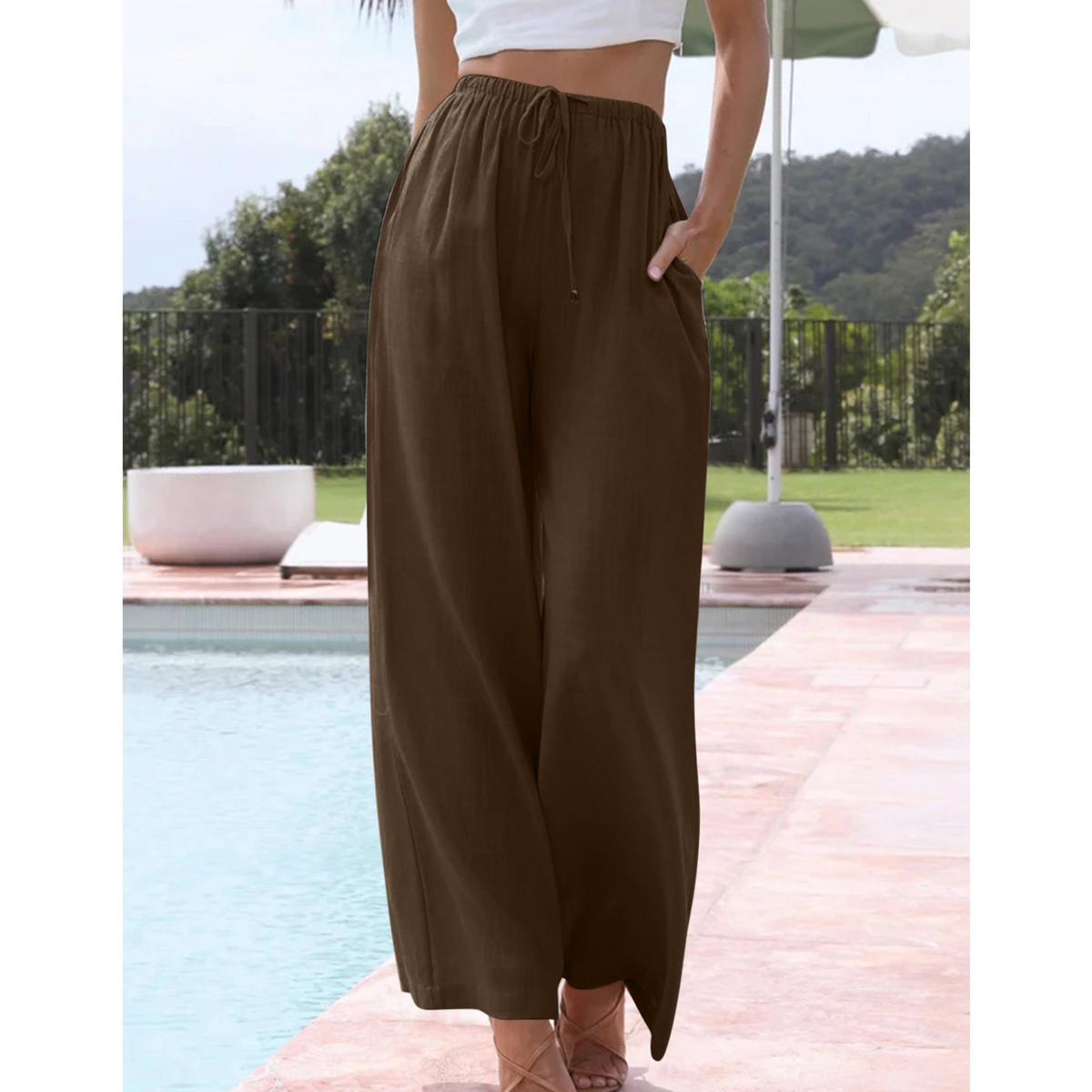 VIRENA™ – Relaxed Lightweight Wide Leg Summer Trousers