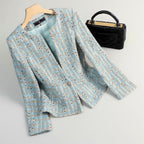 Tweed Pearl single Button Blazer