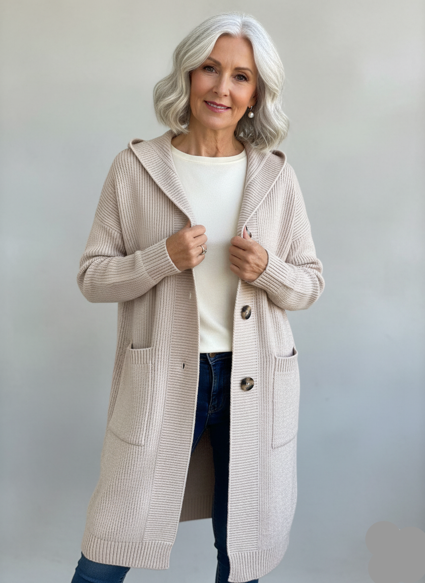 Ruby | Cozy Longline Hooded Cardigan