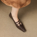 Ceyla | Brogued Double-Strap Mary Jane Flat