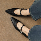 Tamsin | Pointed-Toe Mary Jane Flat