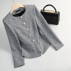 Rovena Pearl Button Blazer