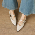 Tamsin | Pointed-Toe Mary Jane Flat
