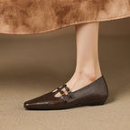 Ceyla | Brogued Double-Strap Mary Jane Flat