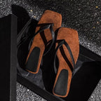 Vienna Suede Leather Heels