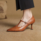 Katrina Genuine Leather Heels