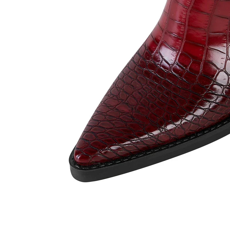Blushwine leather boots