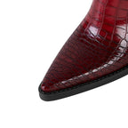 Blushwine leather boots