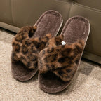 Leopard Cushion Slides