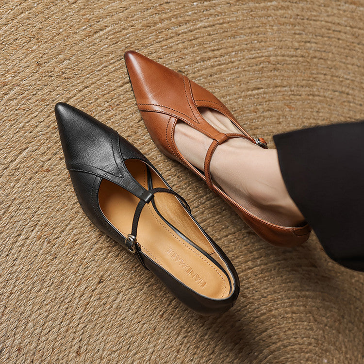Katrina Genuine Leather Heels