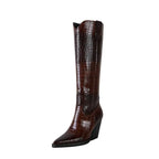 Blushwine leather boots