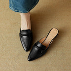 Mersia Genuine Leather Mules