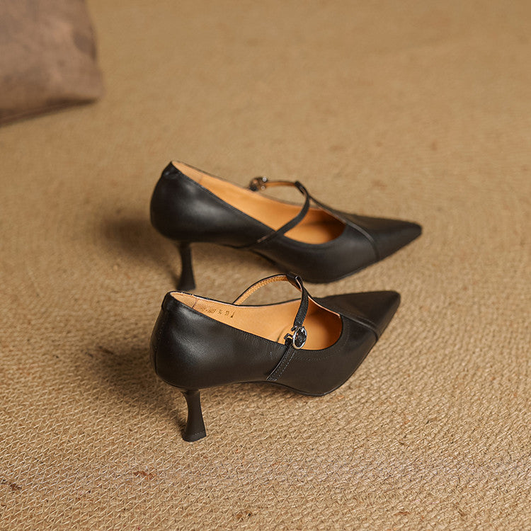 Katrina Genuine Leather Heels