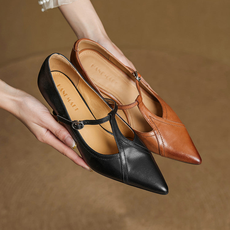 Katrina Genuine Leather Heels