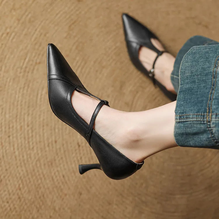 Katrina Genuine Leather Heels
