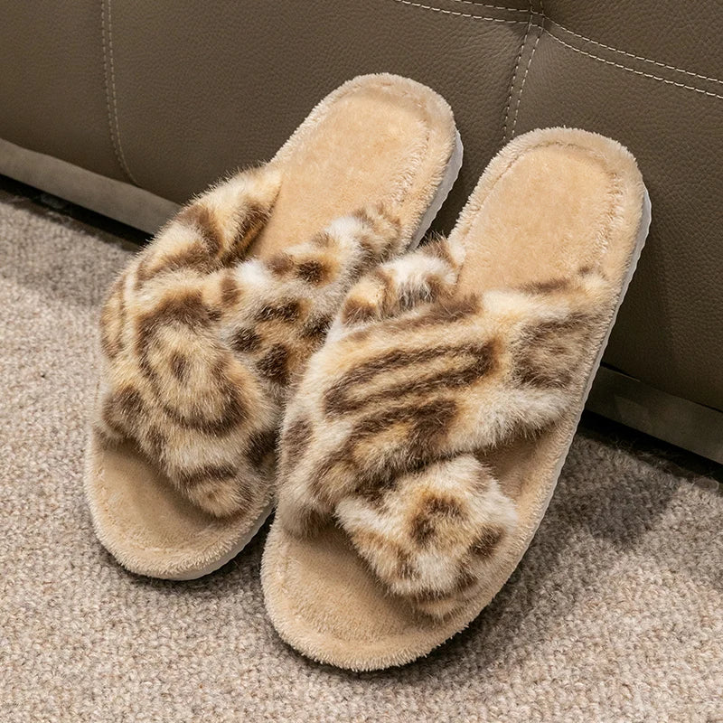Leopard Cushion Slides