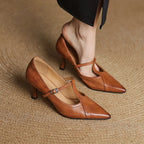 Katrina Genuine Leather Heels