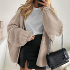 Faye | Cozy Lantern Sleeve Cardigan