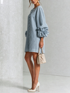Anneliese | Blossom-Cuff Button Mini Dress