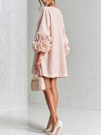 Arabella | Floral-Cuff Mini Dress