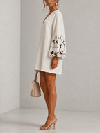 Adelaide | Embroidered Puff-Sleeve Mini Dress