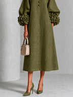 Mirabel | Floral-Cuff Midi Dress