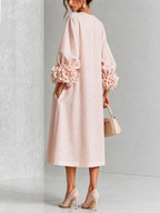 Antonia | Floral-Cuff Midi Dress