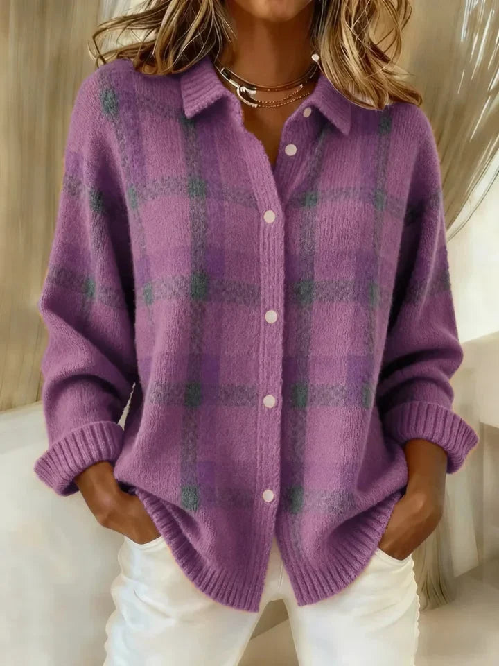 Francesca | Retro Cheque Sweater