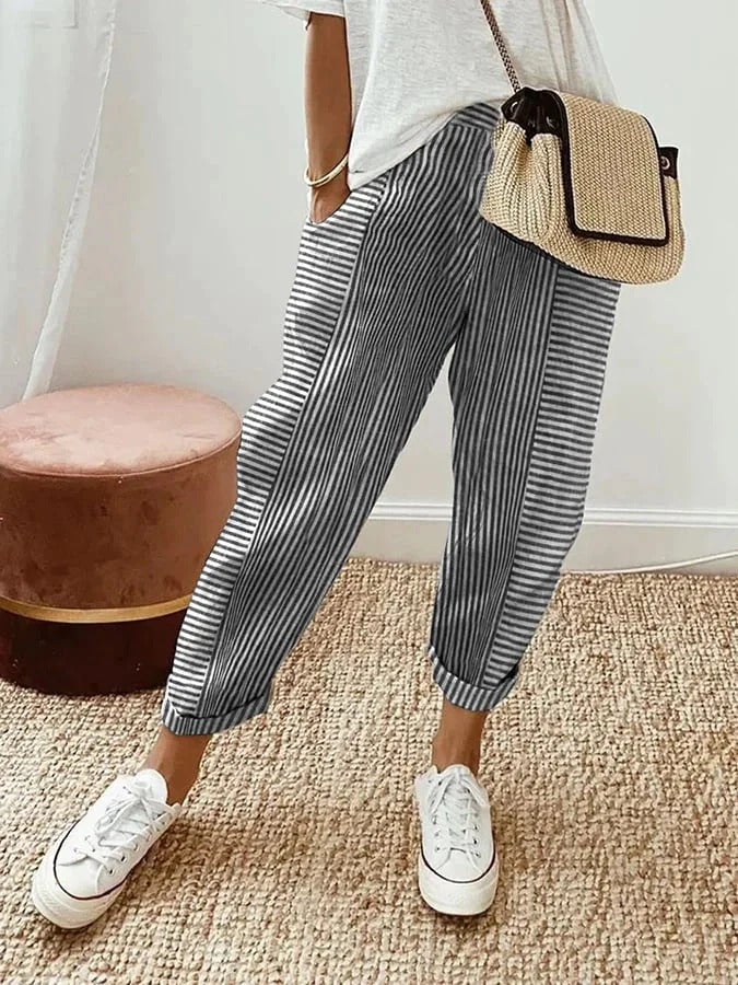 Adelle | Comfortable Striped Pants