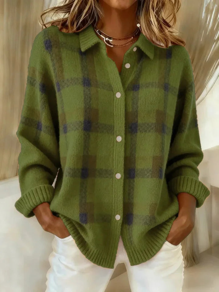 Francesca | Retro Cheque Sweater