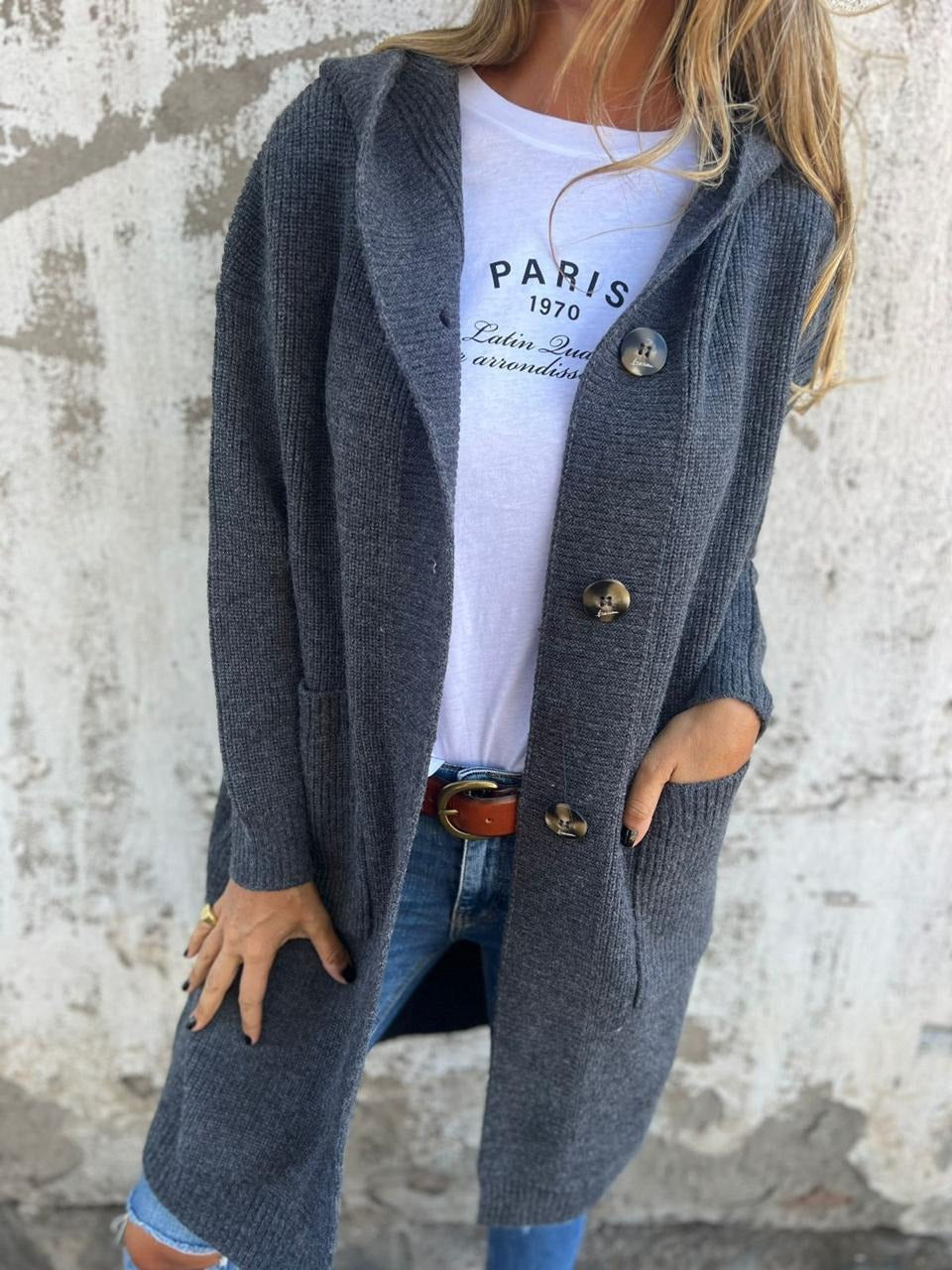 Ruby | Cozy Longline Hooded Cardigan