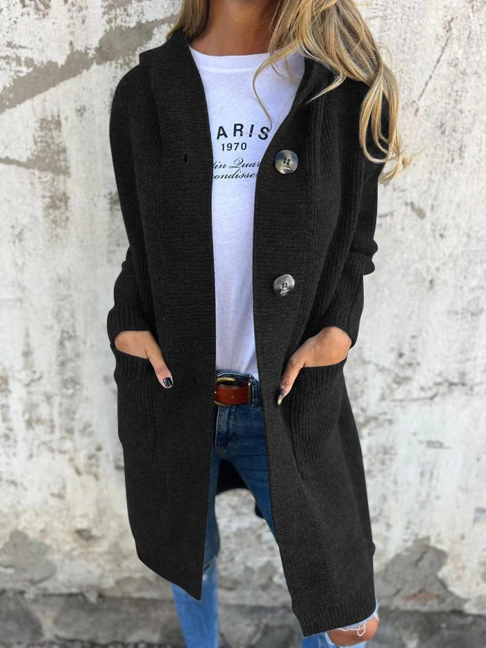 Ruby | Cozy Longline Hooded Cardigan